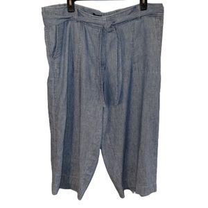 Talbots linen blend cropped pants